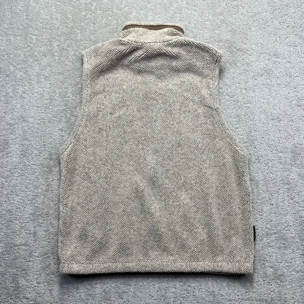 VINTAGE 90s Columbia Vest Mens M‎ Oatmeal Deep Pile Fleece Outdoors Made in USA